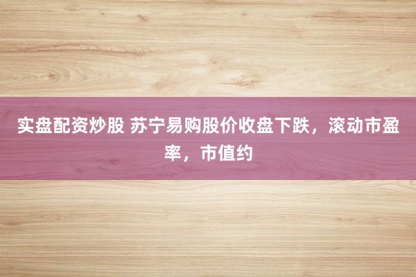 实盘配资炒股 苏宁易购股价收盘下跌，滚动市盈率，市值约