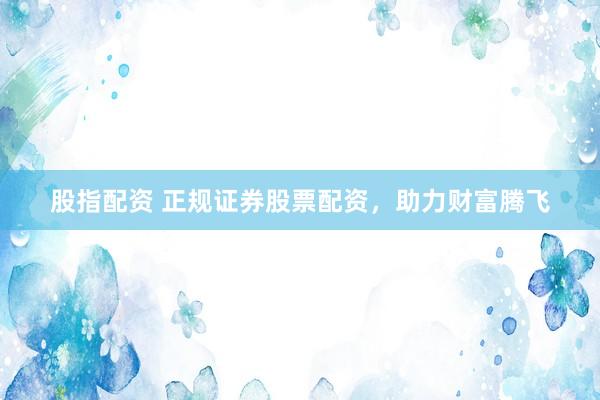 股指配资 正规证券股票配资，助力财富腾飞